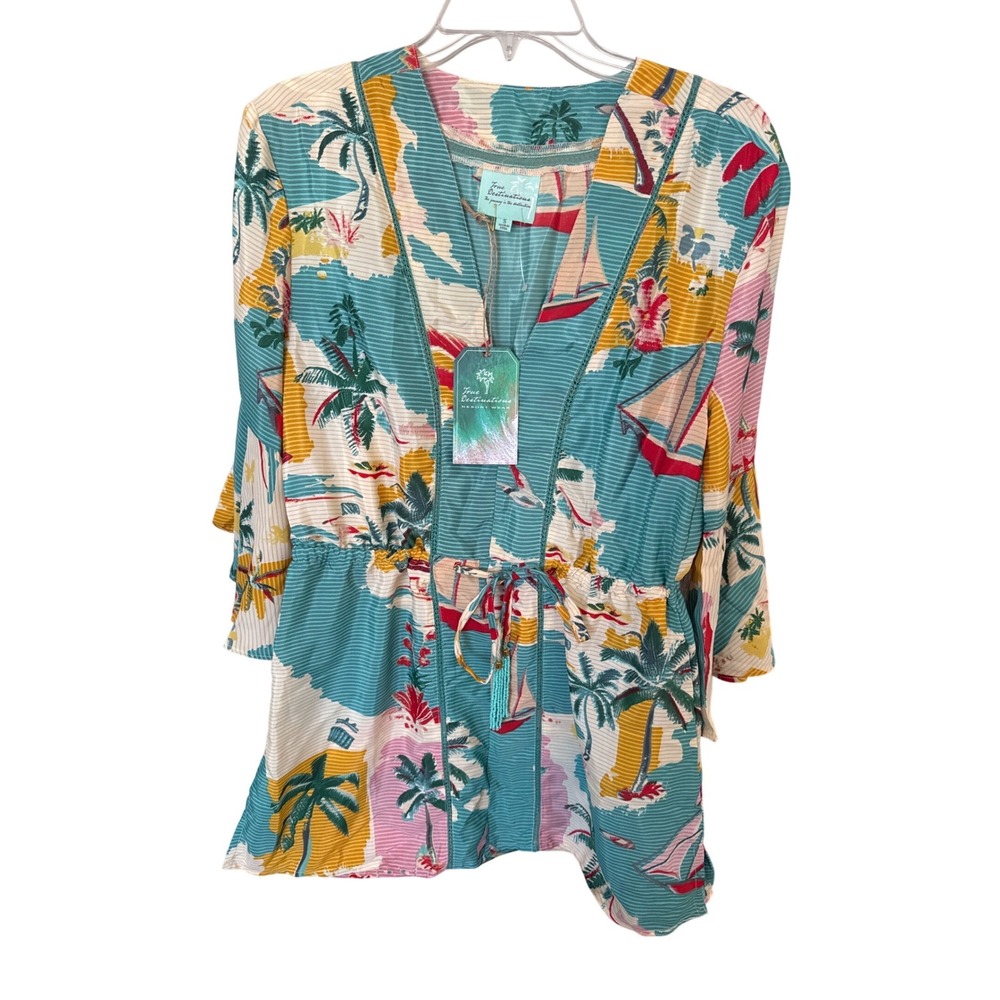 Women's True Destination Resort Wear Sleeveless Tropical Floral‎ Dress NWT  sz S
